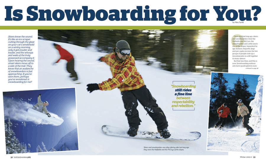 Snowboard spread